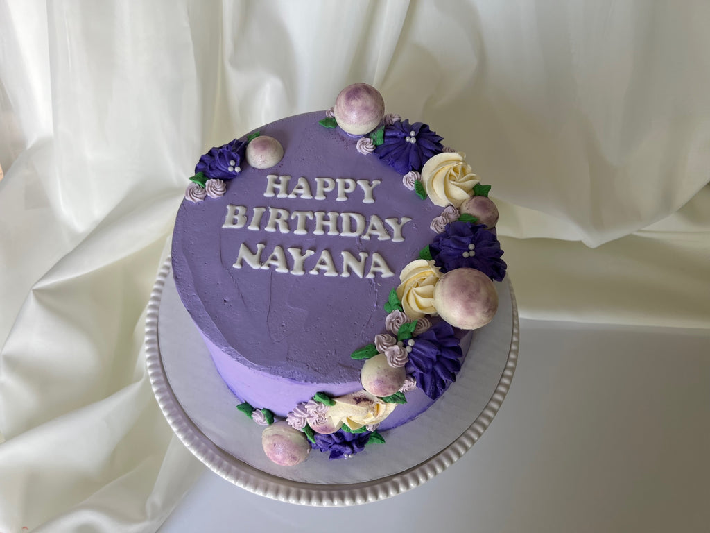 NK Cake design - Lovely purple ..Full cake😍😍 | Facebook